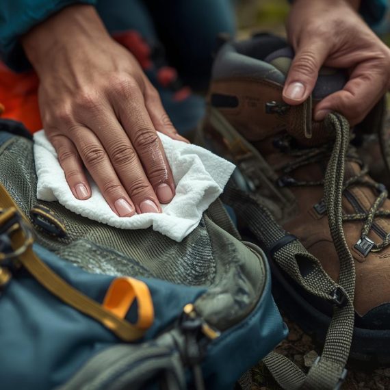 outdoor gear clean with wipe